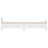 fehér egyszemélyes szerelt fa ágykeret 75 x 190 cm Small Single