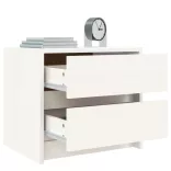 2 db fehér tömör fenyőfa éjjeliszekrény 40 x 31 x 35,5 cm