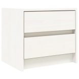 2 db fehér tömör fenyőfa éjjeliszekrény 40 x 31 x 35,5 cm