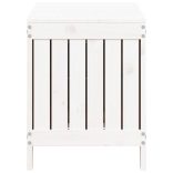 fehér tömör fenyőfa kerti tárolóláda 76 x 42,5 x 54 cm