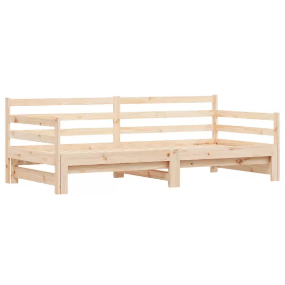 tömör fenyőfa kihúzható kanapéágy 90 x 200 cm