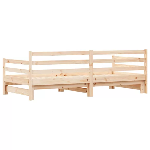 tömör fenyőfa kihúzható kanapéágy 90 x 200 cm