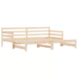 tömör fenyőfa kihúzható kanapéágy 80 x 200 cm