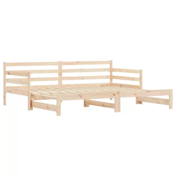 tömör fenyőfa kihúzható kanapéágy 80 x 200 cm