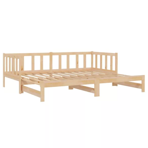 tömör fenyőfa kihúzható kanapéágy 90 x 200 cm