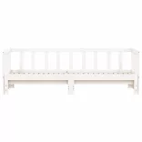 fehér tömör fenyőfa kihúzható kanapéágy 90 x 200 cm