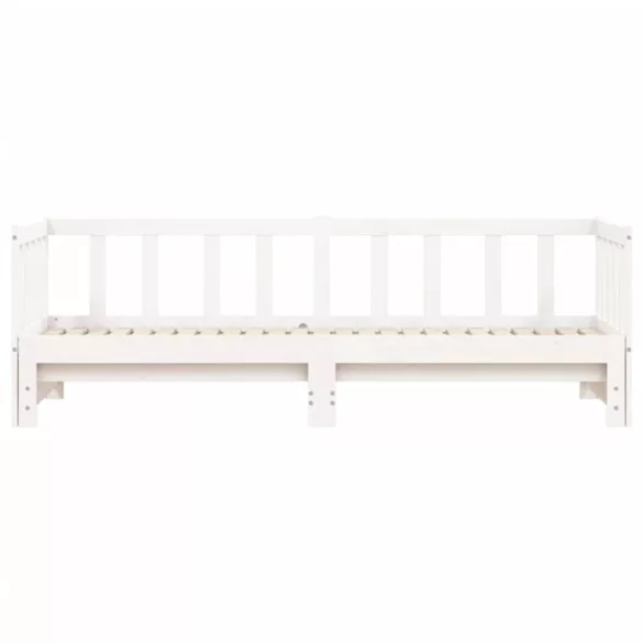 fehér tömör fenyőfa kihúzható kanapéágy 90 x 200 cm