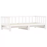 fehér tömör fenyőfa kihúzható kanapéágy 80 x 200 cm