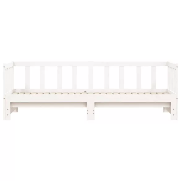 fehér tömör fenyőfa kihúzható kanapéágy 80 x 200 cm