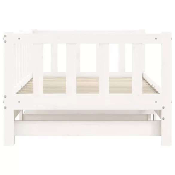 fehér tömör fenyőfa kihúzható kanapéágy 80 x 200 cm