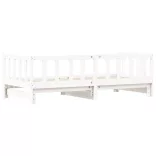 fehér tömör fenyőfa kihúzható kanapéágy 80 x 200 cm