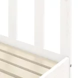 fehér tömör fenyőfa kihúzható kanapéágy 90 x 190 cm