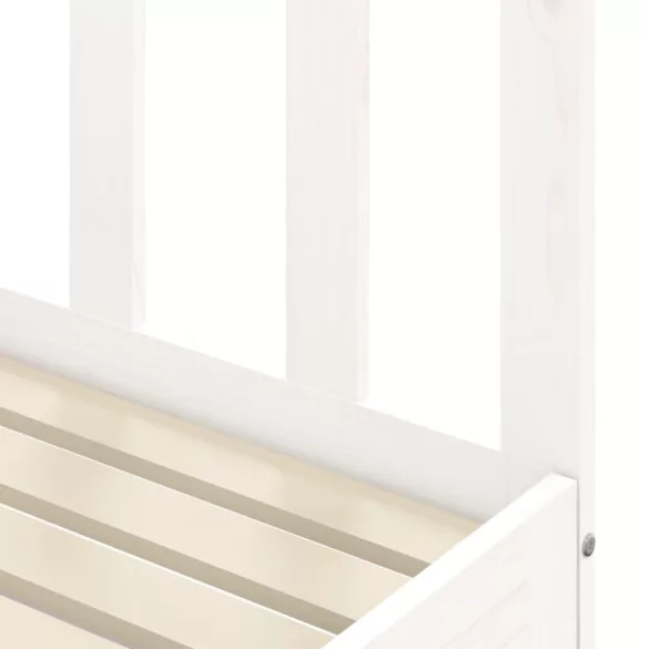 fehér tömör fenyőfa kihúzható kanapéágy 90 x 190 cm