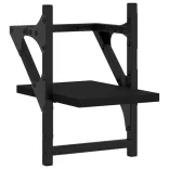 2 db fekete fali polc rúddal 20 x 25 x 30 cm