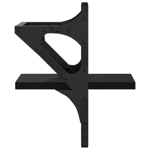 2 db fekete fali polc rúddal 20 x 25 x 30 cm