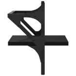 2 db fekete falipolc rúddal 30 x 25 x 30 cm