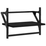 2 db fekete falipolc rúddal 40 x 25 x 30 cm