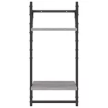2 db 2 szintes szürke sonoma tölgy falipolc rúddal 30x25x65 cm
