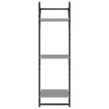 2 db 3 szintes szürke sonoma fali polc rúddal 30 x 25 x 100 cm
