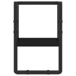 fekete fali polc rúddal 20 x 25 x 30 cm