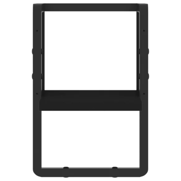 fekete fali polc rúddal 20 x 25 x 30 cm