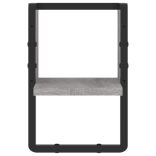 szürke sonoma tölgy színű fali polc rúddal 20 x 25 x 30 cm