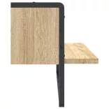 sonoma tölgy színű fali polc rúddal 65x25x30 cm