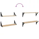 2 db sonoma tölgy fali polc 60 x 15 x 15,5 cm