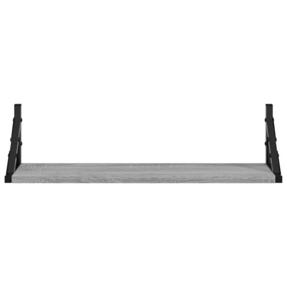 2 db szürke sonoma színű fali polc 60 x 15 x 15,5 cm