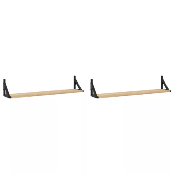 2 db sonoma tölgyfa fali polc 80 x 15 x 15,5 cm