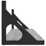 2 db szürke sonoma színű szerelt fa fali polc 80 x 15 x 15,5 cm