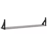 2 db szürke sonoma színű szerelt fa fali polc 80 x 15 x 15,5 cm