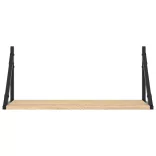 2 db sonoma tölgy színű szerelt fa fali polc 60 x 25 x 25,5 cm