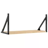 2 db sonoma tölgy színű szerelt fa fali polc 60 x 25 x 25,5 cm