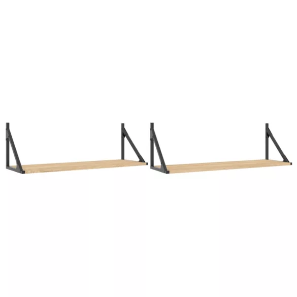 2 db sonoma tölgyfa fali polc 80 x 25 x 25,5 cm