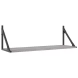 2 db szürke sonoma színű szerelt fa fali polc 80 x 25 x 25,5 cm