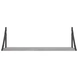 2 db szürke sonoma színű szerelt fa fali polc 80 x 25 x 25,5 cm