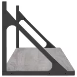 2 db szürke sonoma színű szerelt fa fali polc 80 x 25 x 25,5 cm