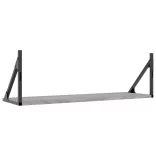 2 db szürke sonoma színű szerelt fa fali polc 80 x 25 x 25,5 cm