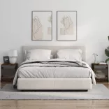 2 db füstös tölgy színű éjjeliszekrény üvegajtókkal 35x37x42 cm