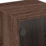 barna tölgy színű éjjeliszekrény üvegajtóval 35 x 37 x 42 cm