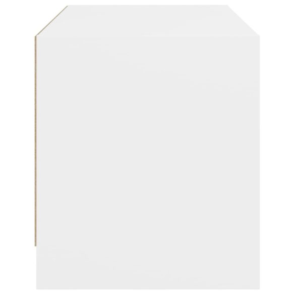 fehér TV-szekrény üvegajtókkal 68x37x42 cm