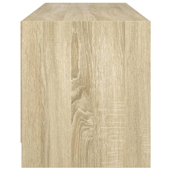 sonoma tölgy színű TV-szekrény üvegajtókkal 102 x 37 x 42 cm