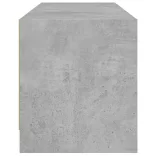 betonszürke TV-szekrény üvegajtókkal 102 x 37 x 42 cm