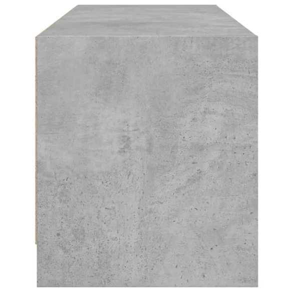 betonszürke TV-szekrény üvegajtókkal 102 x 37 x 42 cm