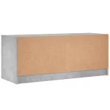betonszürke TV-szekrény üvegajtókkal 102 x 37 x 42 cm