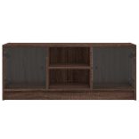 barna tölgyszínű TV-szekrény üvegajtókkal 102 x 37 x 42 cm