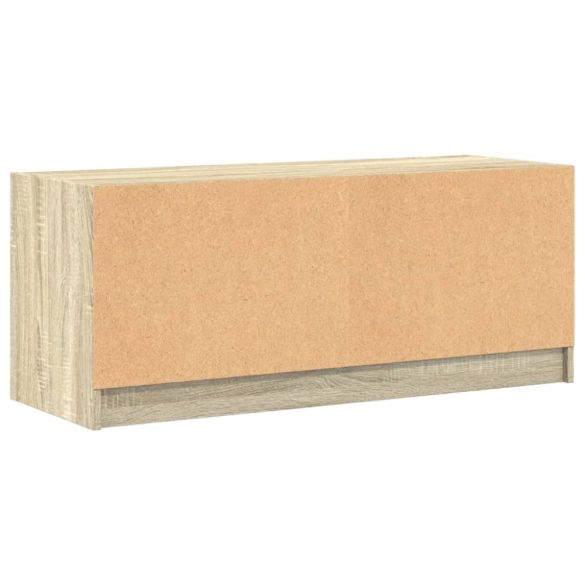 sonoma tölgy színű TV-szekrény üvegajtókkal 102 x 37 x 42 cm