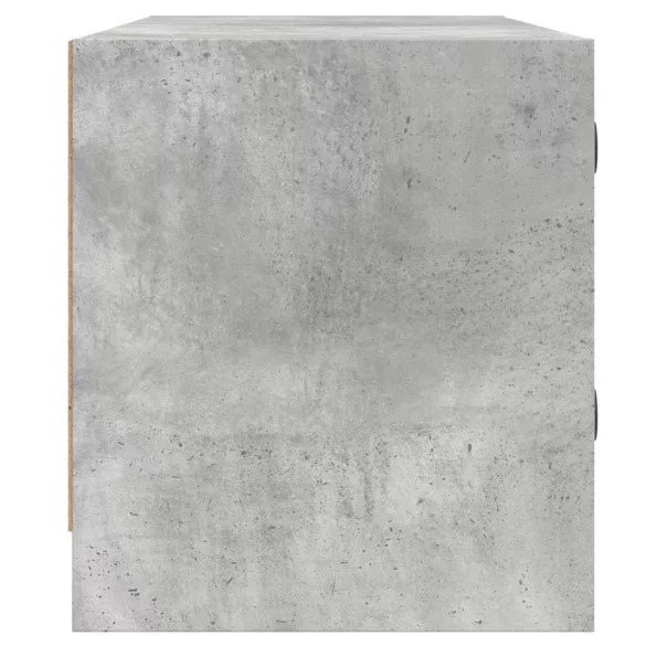 betonszürke TV-szekrény üvegajtókkal 102 x 37 x 42 cm