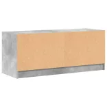 betonszürke TV-szekrény üvegajtókkal 102 x 37 x 42 cm